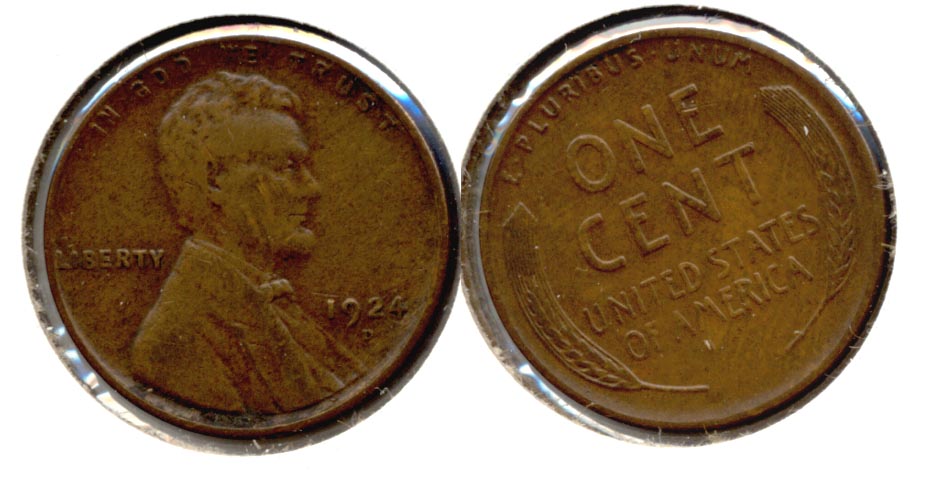 1924-D Lincoln Cent VF-20 d