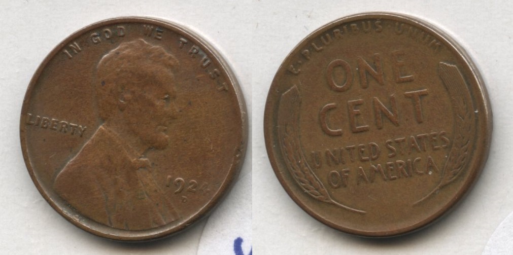 1924-D Lincoln Cent VF-20 #l