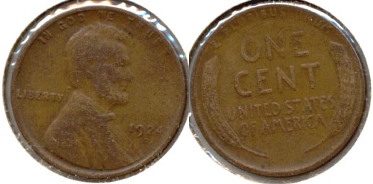 1924-D Lincoln Cent VG-8 a