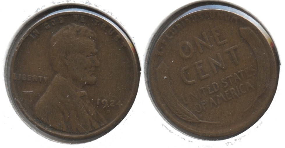 1924-D Lincoln Cent VG-8 #c