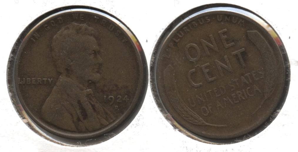 1924-D Lincoln Cent VG-8 #f
