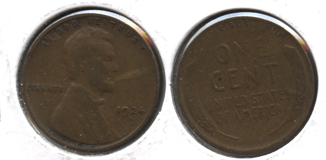 1924-D Lincoln Cent VG-8 #j