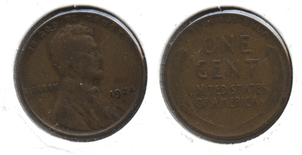 1924-D Lincoln Cent VG-8 #l