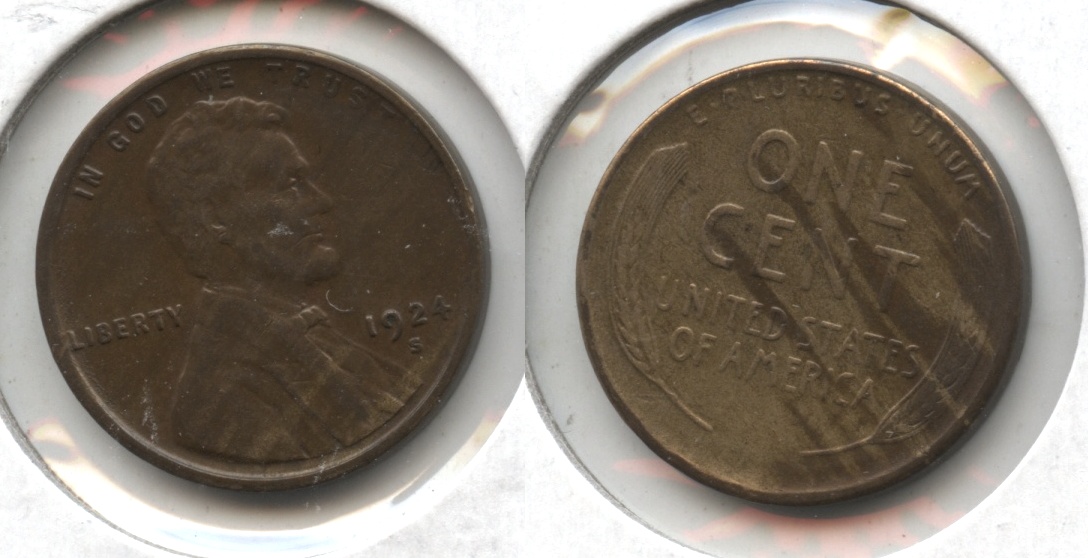 1924-S Lincoln Cent AU-50 #c