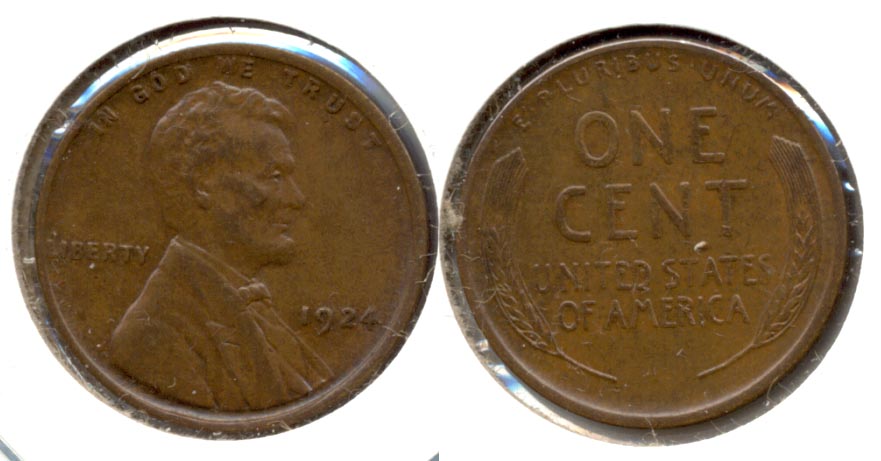 1924 Lincoln Cent AU-50 a