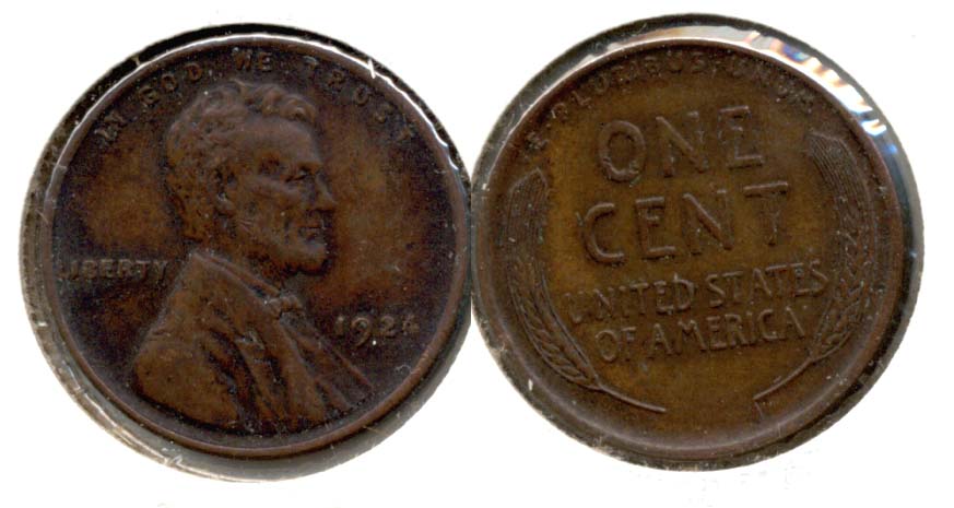 1924 Lincoln Cent AU-50 b