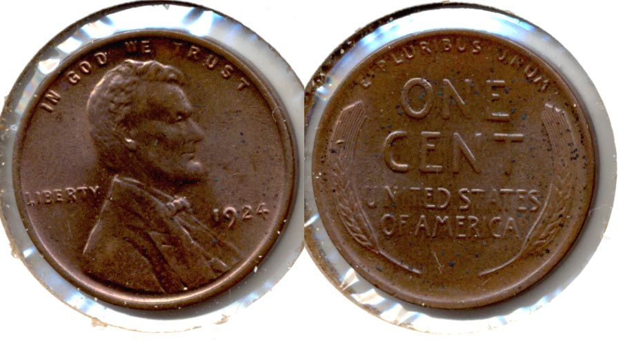 1924 Lincoln Cent MS-60 Brown a