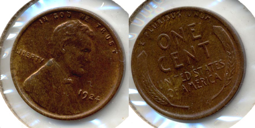 1924 Lincoln Cent MS-63 Brown a