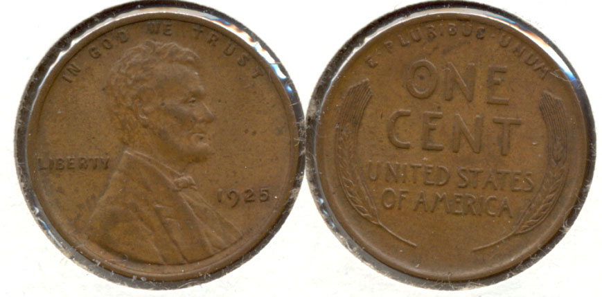 1925 Lincoln Cent AU-50 b