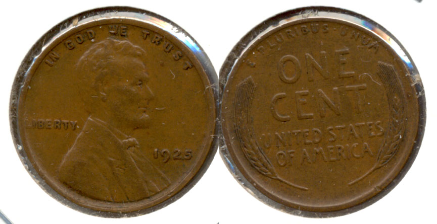 1925 Lincoln Cent AU-50 d