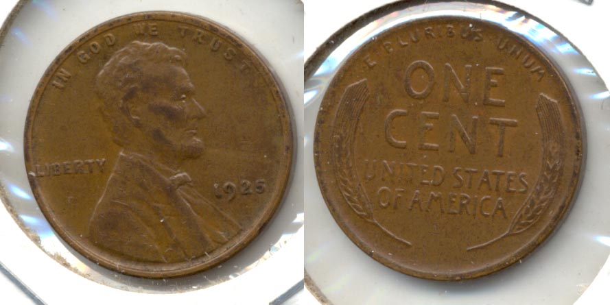 1925 Lincoln Cent AU-50 f