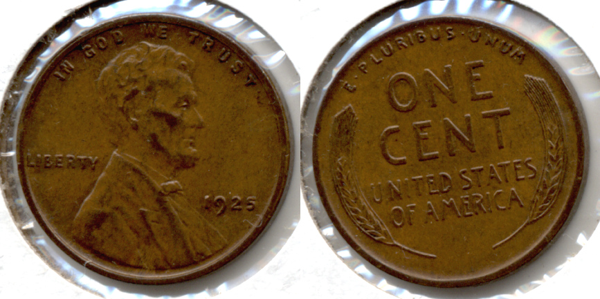 1925 Lincoln Cent AU-50 h