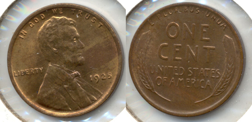 1925 Lincoln Cent MS-63 Brown