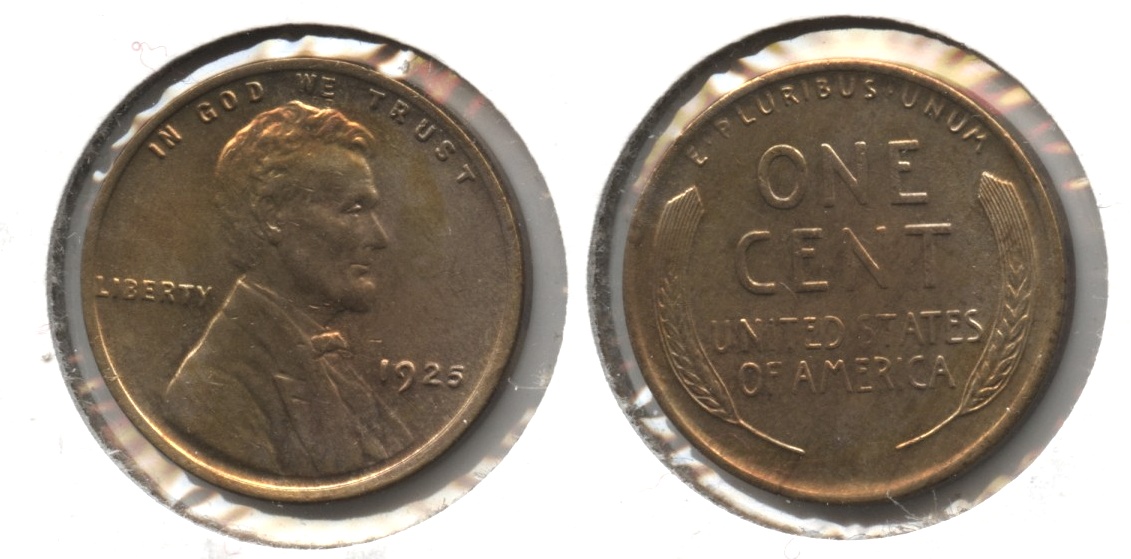 1925 Lincoln Cent MS-64 Red Brown #a