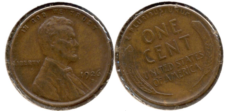 1926-D Lincoln Cent EF-45