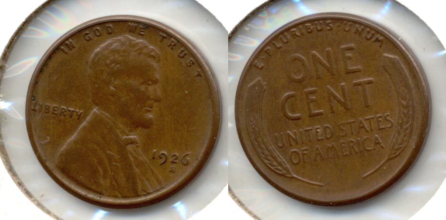 1926-S Lincoln Cent AU-50 b