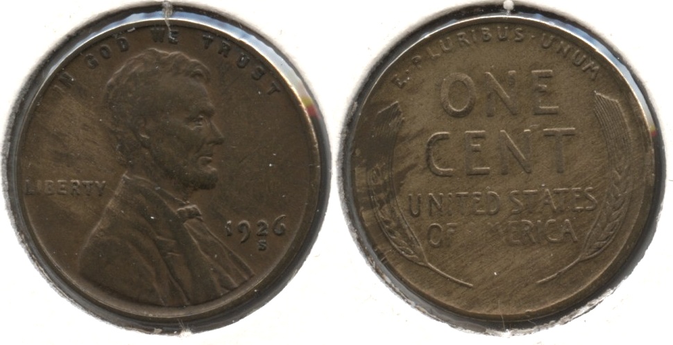 1926-S Lincoln Cent EF-40 Cleaned Retoned #q