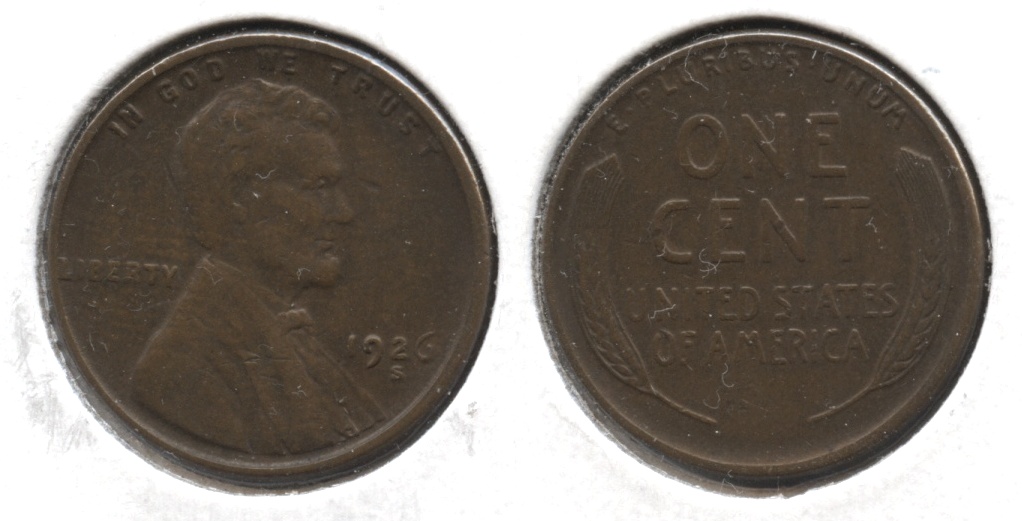 1926-S Lincoln Cent EF-40 #s