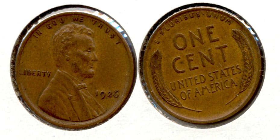 1926 Lincoln Cent AU-50 f