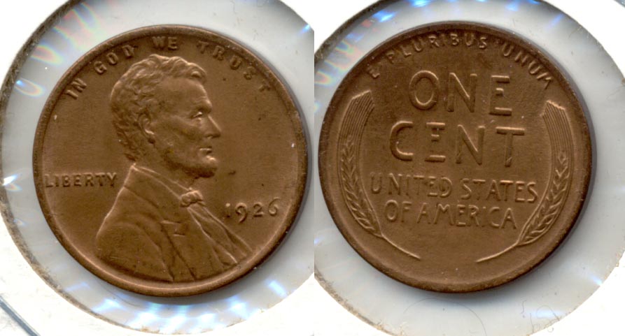 1926 Lincoln Cent MS-60 Brown b Questionable Color