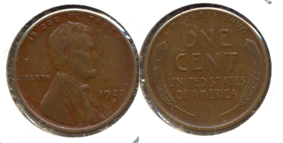 1927-S Lincoln Cent AU-55