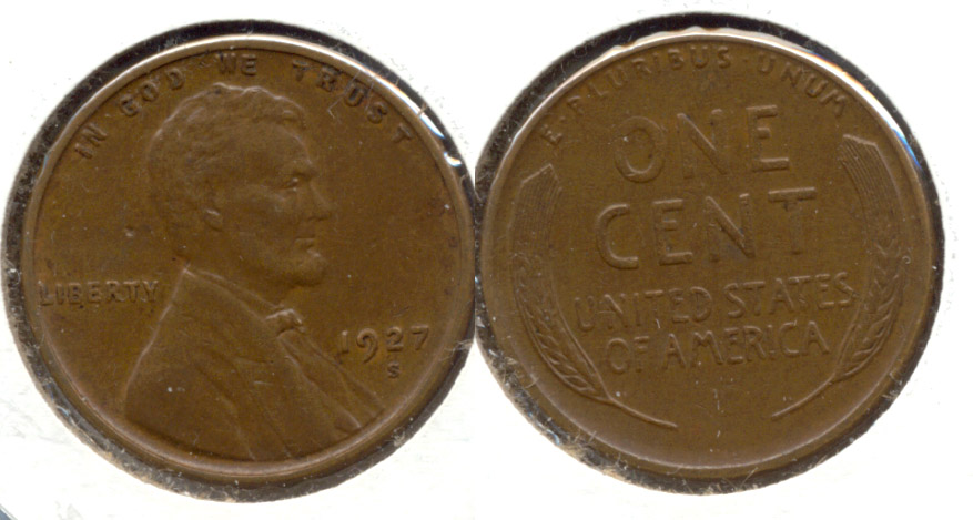 1927-S Lincoln Cent AU-55 a