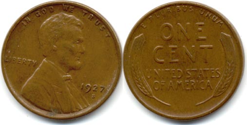 1927-S Lincoln Cent EF-40