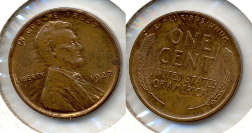 1927 Lincoln Cent MS-60 Brown a