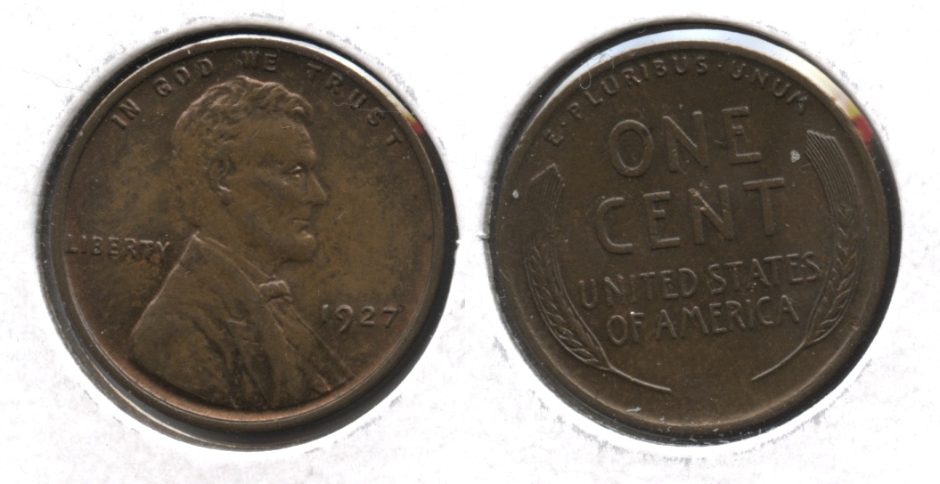 1927 Lincoln Cent MS-60 Brown #c