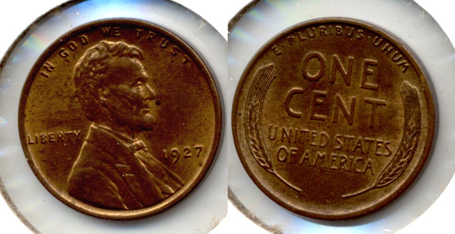 1927 Lincoln Cent MS-63 Brown b