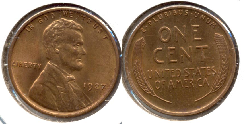1927 Lincoln Cent MS-63 Red