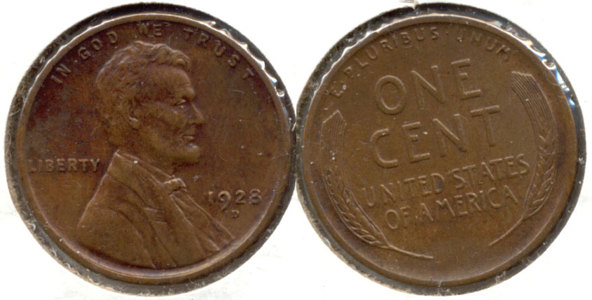 1928-D Lincoln Cent AU-50