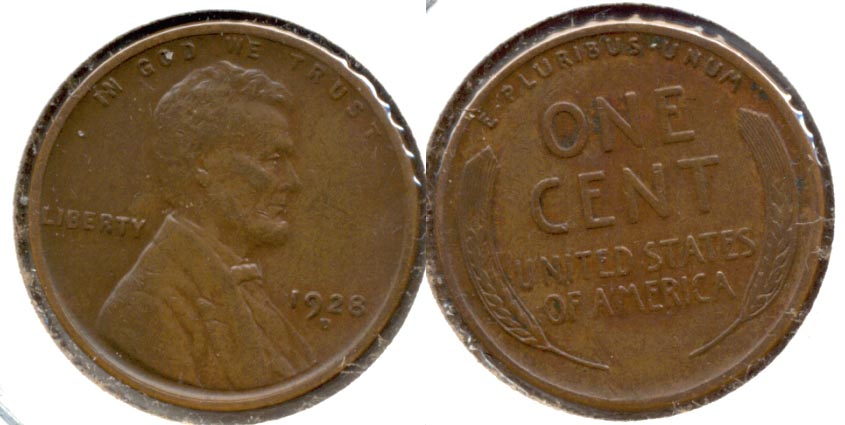 1928-D Lincoln Cent AU-50 b