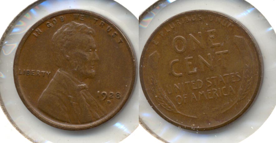 1928-D Lincoln Cent AU-50 e