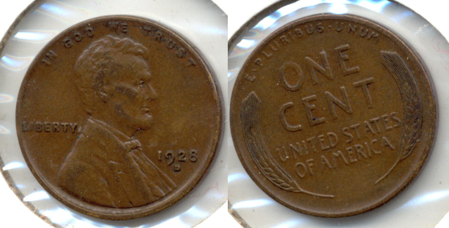 1928-D Lincoln Cent AU-50 g