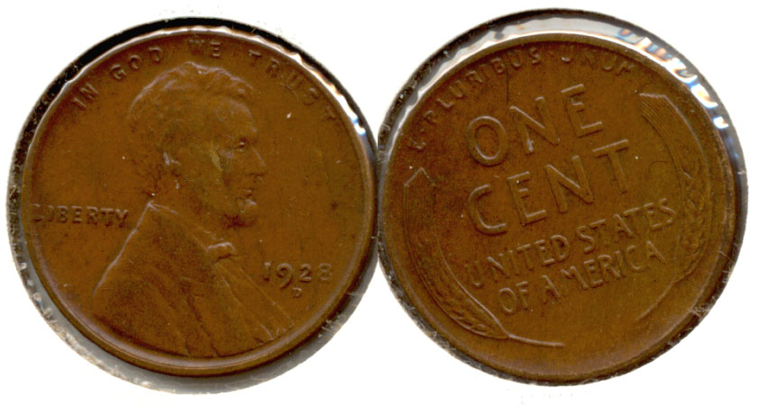 1928-D Lincoln Cent AU-55