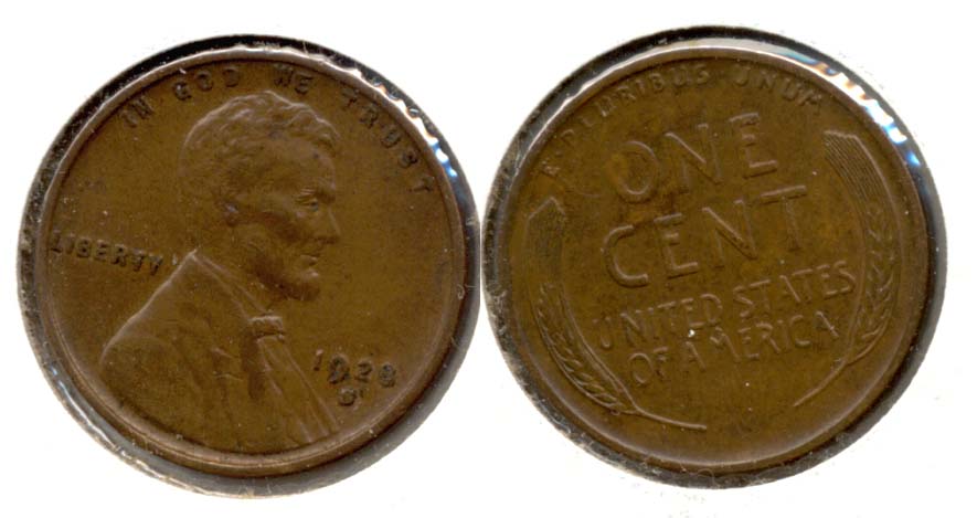 1928-S Lincoln Cent AU-50 b