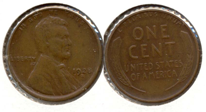 1928-S Lincoln Cent EF-40 a