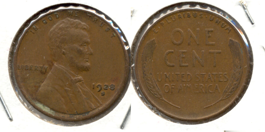1928-S Lincoln Cent EF-40 d