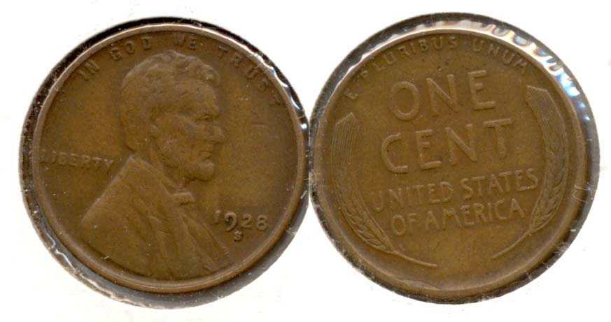 1928-S Lincoln Cent EF-40 e