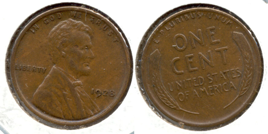 1928 Lincoln Cent AU-55