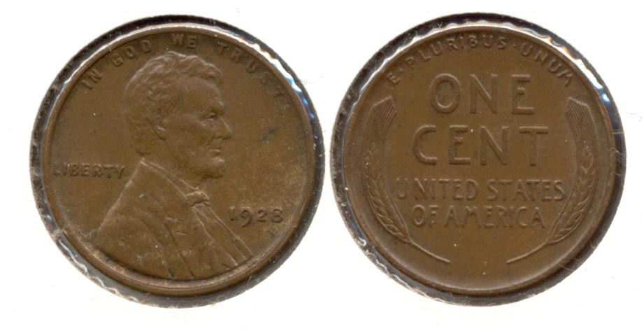 1928 Lincoln Cent AU-55 b