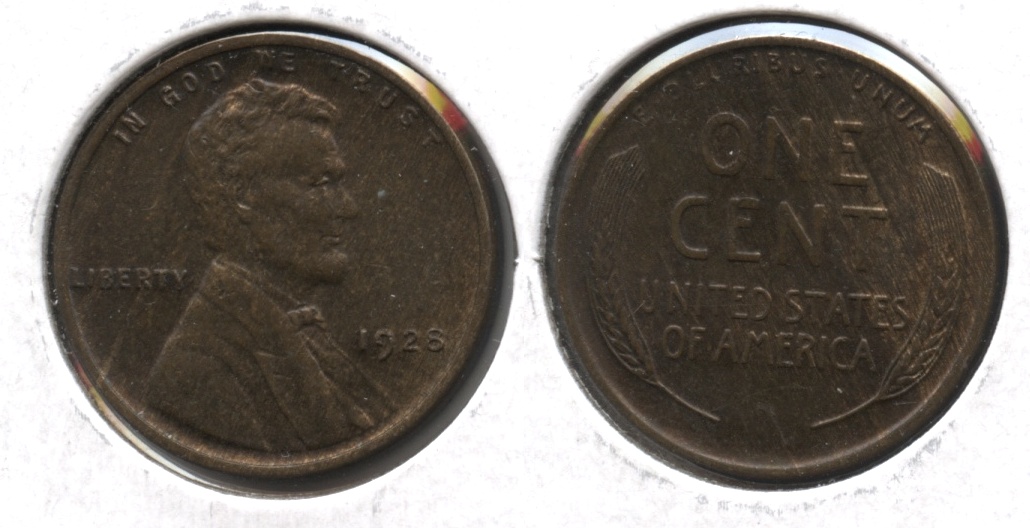 1928 Lincoln Cent MS-60 Brown #b
