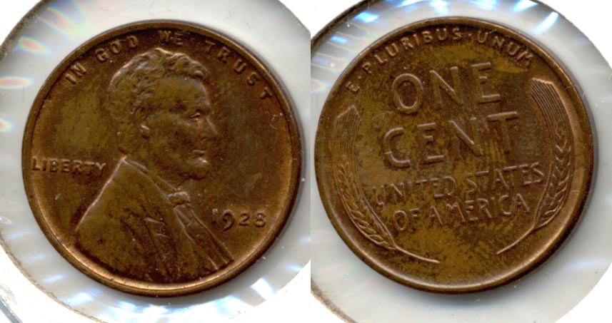 1928 Lincoln Cent MS-63 Brown b