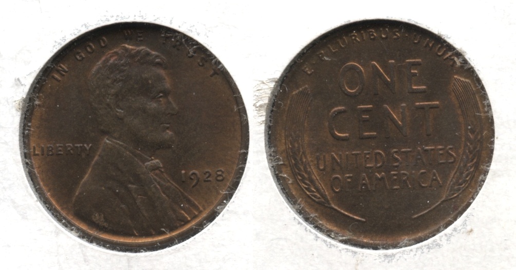 1928 Lincoln Cent MS-64 Brown #a