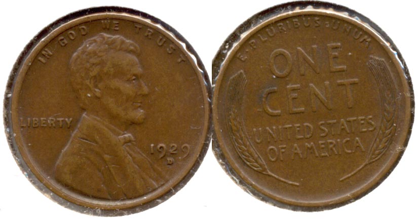1929-D Lincoln Cent AU-50 b