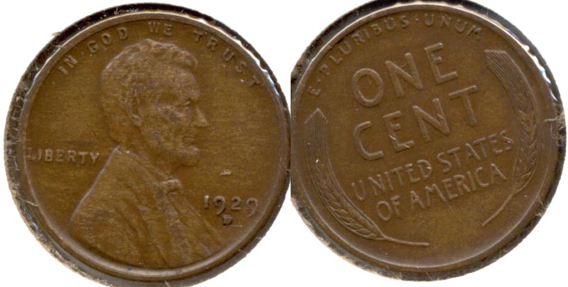 1929-D Lincoln Cent AU-50 e