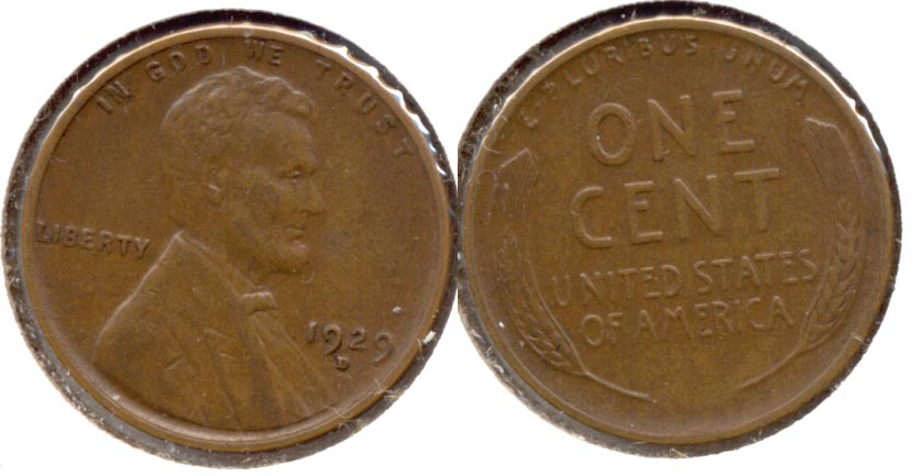 1929-D Lincoln Cent AU-50 g