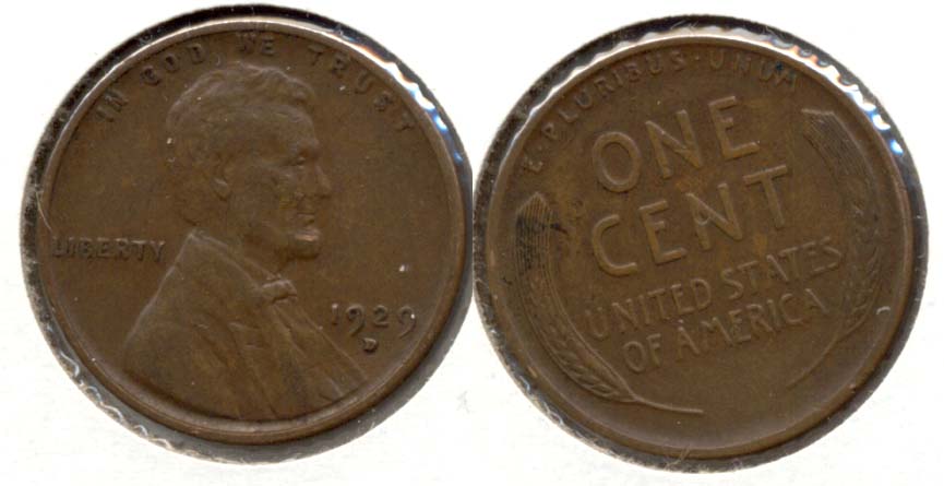 1929-D Lincoln Cent EF-40 e