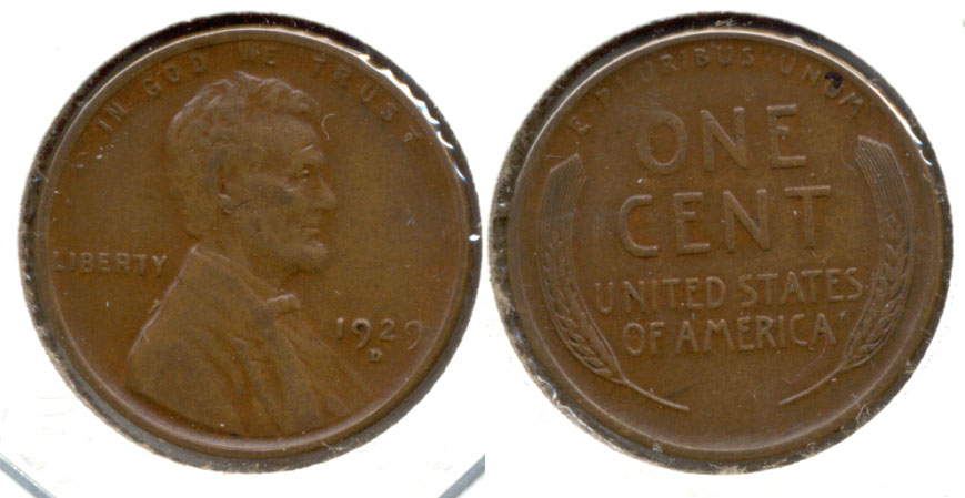 1929-D Lincoln Cent EF-45